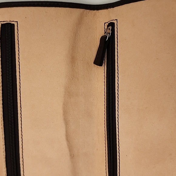 RARE Ippolita Jewelry Travel Holder Case 2Pc  Mahogany Brown Italian Leather NEW - Picture 9 of 12